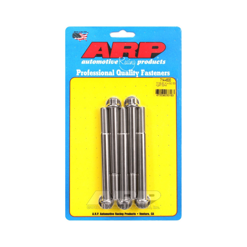 Set de șuruburi și piulițe universale ARP 7/16-20 – Oțel inoxidabil, 12 bucăți x 5 - ARP-714-4500 - 714-4500 - 3666618197876